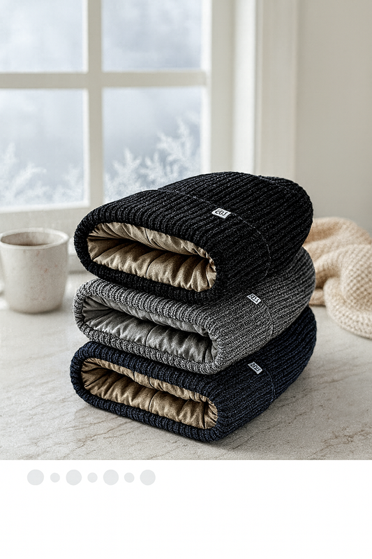 Anti-Frizz Satin-Lined Beanie